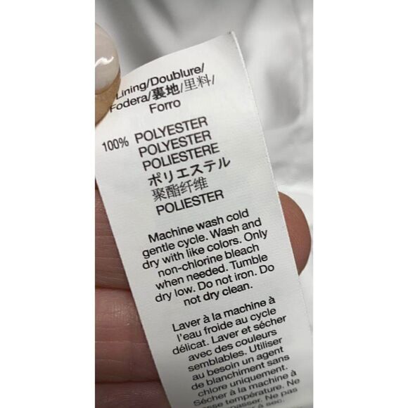 Gap Fit White Hooded Windbreaker Jacket Size XL - Picture 5 of 5